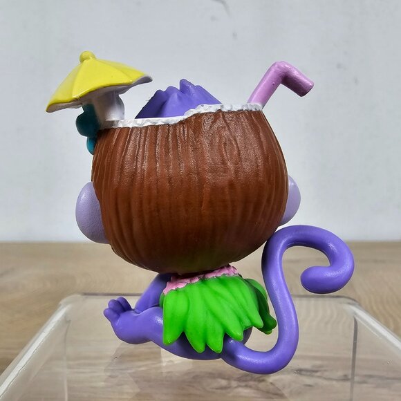 Hasbro Littlest Pet Shop #3-185 Monkey Coconut Hat Grass Skirt Hungry Pets LPS - Picture 5 of 7